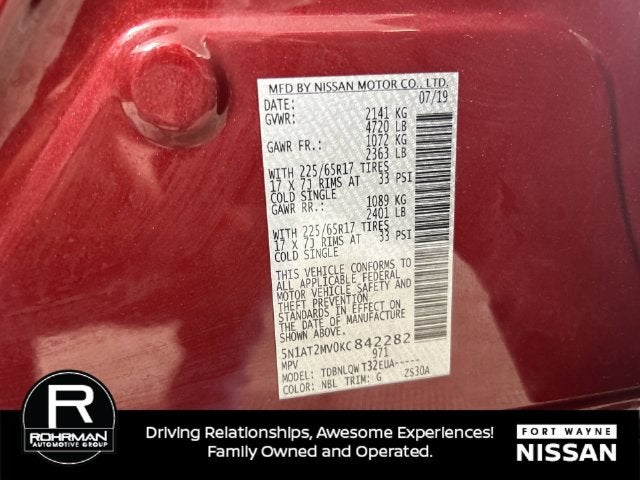 2019 Nissan Rogue SV