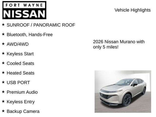 2026 Nissan Murano Platinum