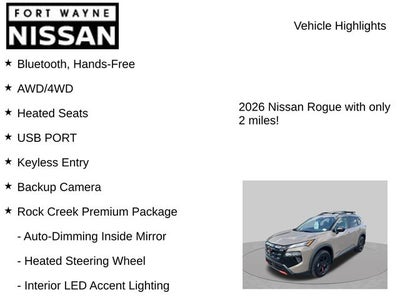 2026 Nissan Rogue Rock Creek