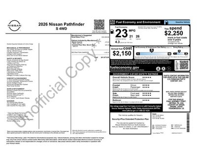 2026 Nissan Pathfinder S