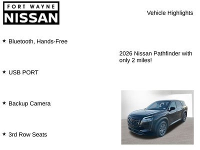 2026 Nissan Pathfinder S
