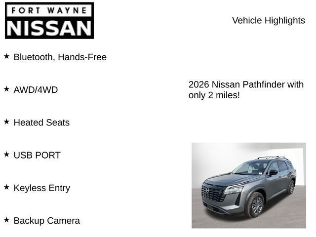 2026 Nissan Pathfinder SV
