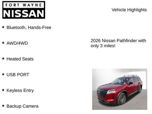 2026 Nissan Pathfinder SV