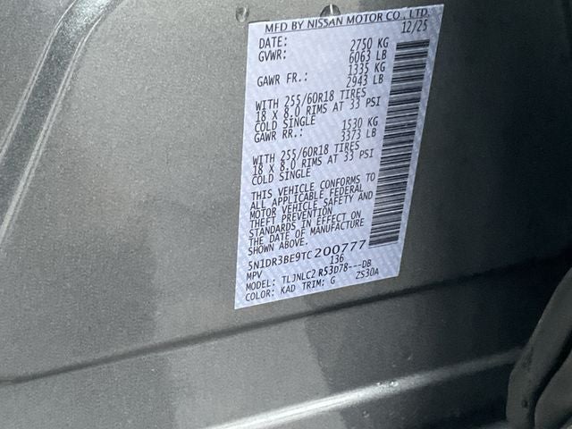 2026 Nissan Pathfinder SV