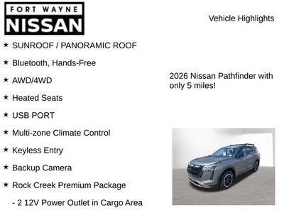 2026 Nissan Pathfinder Rock Creek