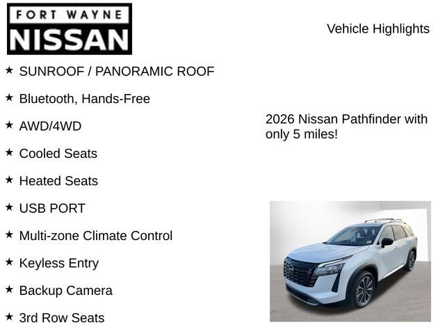 2026 Nissan Pathfinder Platinum