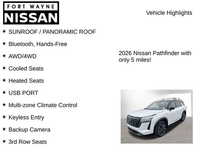 2026 Nissan Pathfinder Platinum