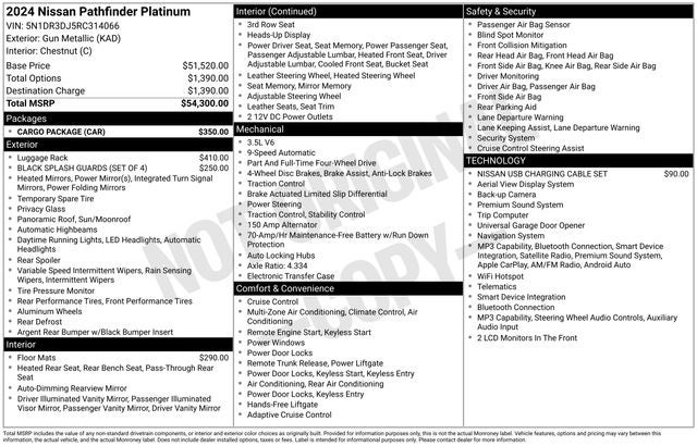 2024 Nissan Pathfinder Platinum