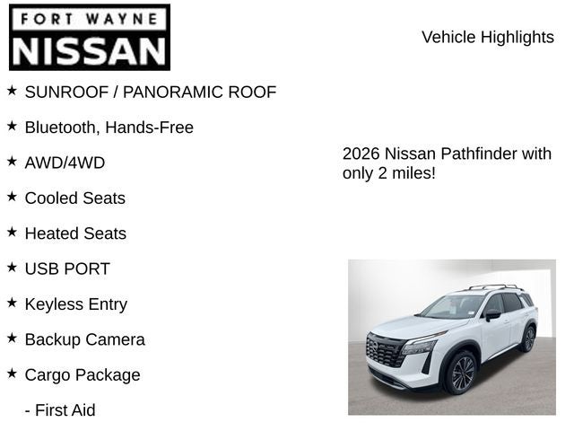 2026 Nissan Pathfinder Platinum