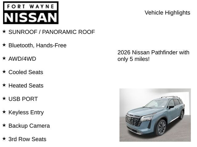 2026 Nissan Pathfinder Platinum