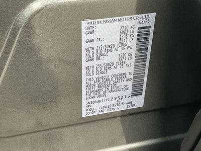 2026 Nissan Pathfinder Platinum