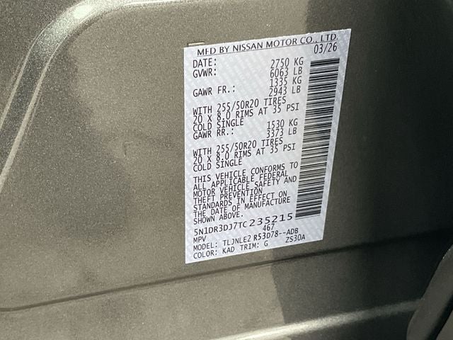 2026 Nissan Pathfinder Platinum