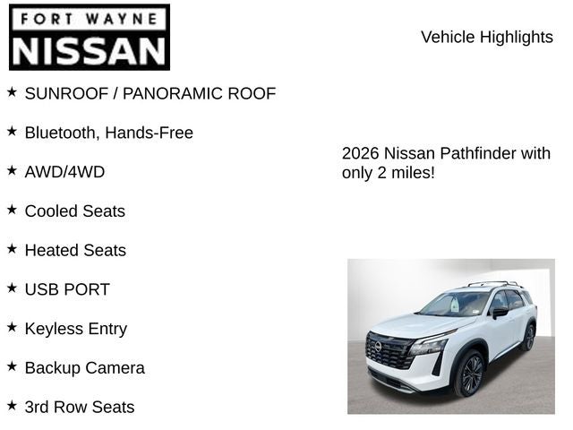 2026 Nissan Pathfinder Platinum