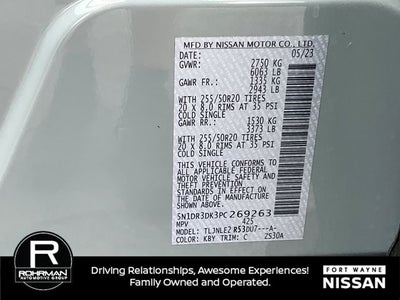 2023 Nissan Pathfinder Platinum
