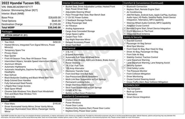 2022 Hyundai Tucson SEL