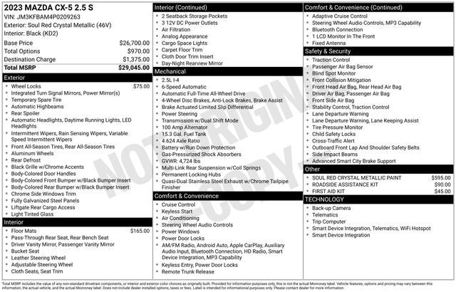 2023 Mazda Mazda CX-5 2.5 S