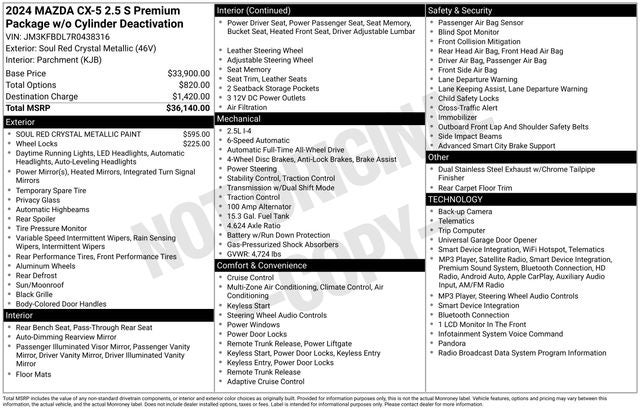 2024 Mazda Mazda CX-5 2.5 S Premium Package