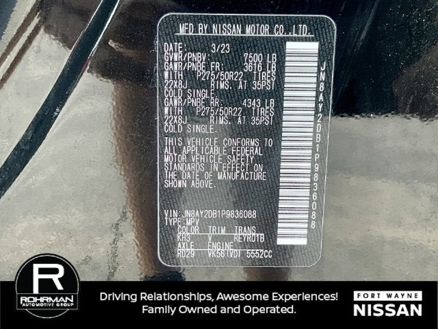 2023 Nissan Armada Platinum