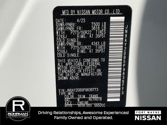 2023 Nissan Armada Platinum