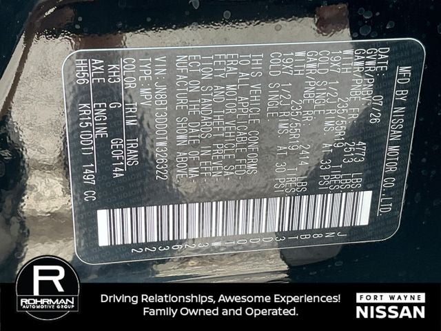 2026 Nissan Rogue Platinum