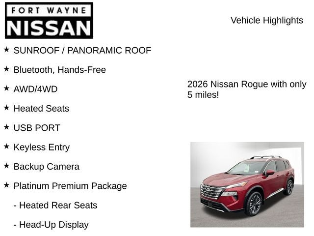 2026 Nissan Rogue Platinum