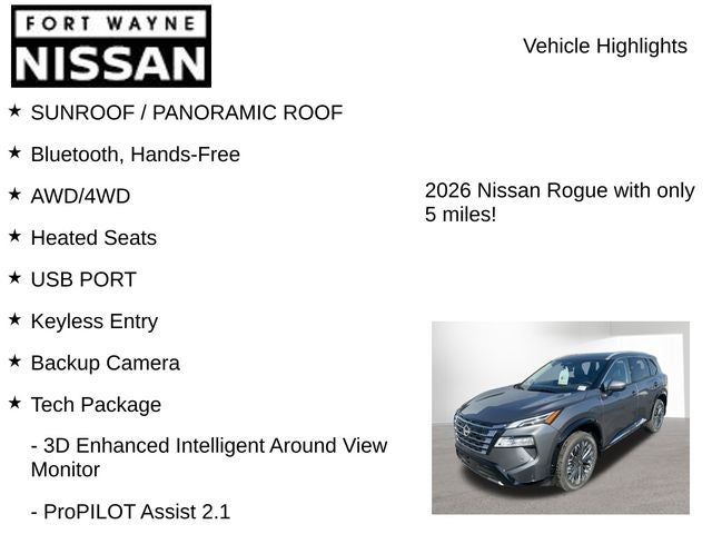 2026 Nissan Rogue Platinum