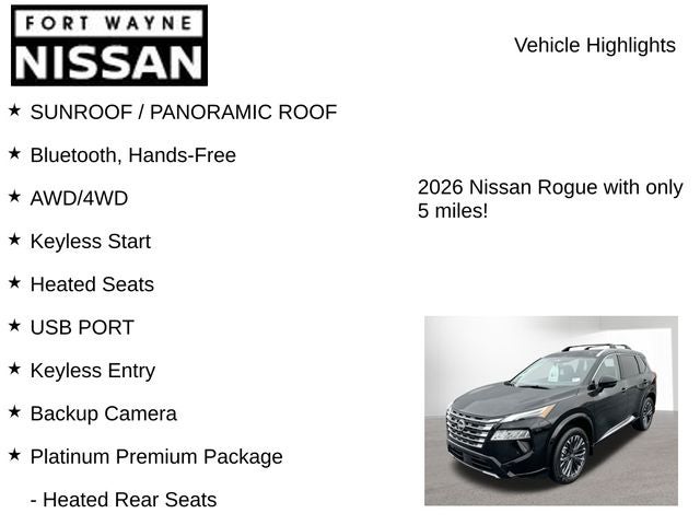 2026 Nissan Rogue Platinum