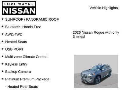 2026 Nissan Rogue Platinum