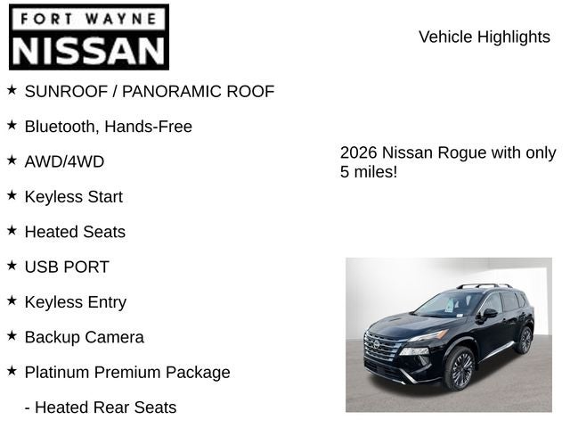 2026 Nissan Rogue Platinum