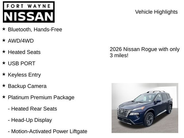 2026 Nissan Rogue Platinum