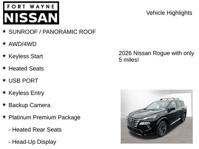 2026 Nissan Rogue Platinum