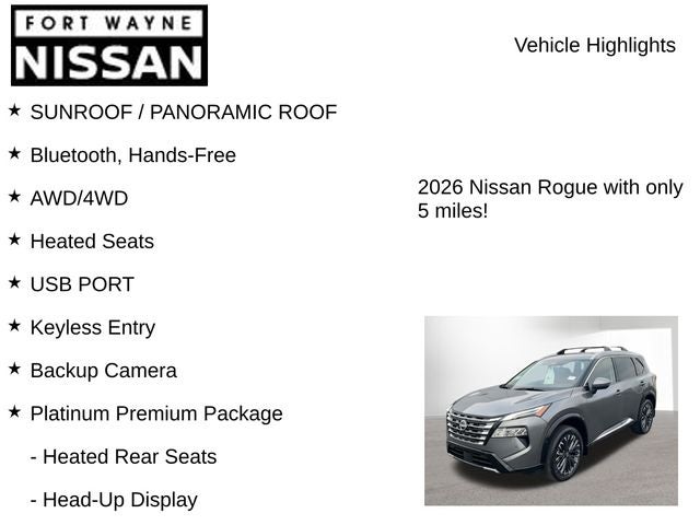 2026 Nissan Rogue Platinum