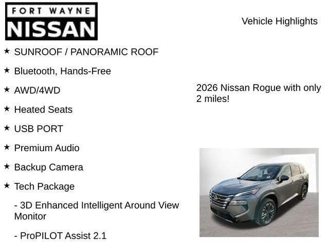 2026 Nissan Rogue Platinum