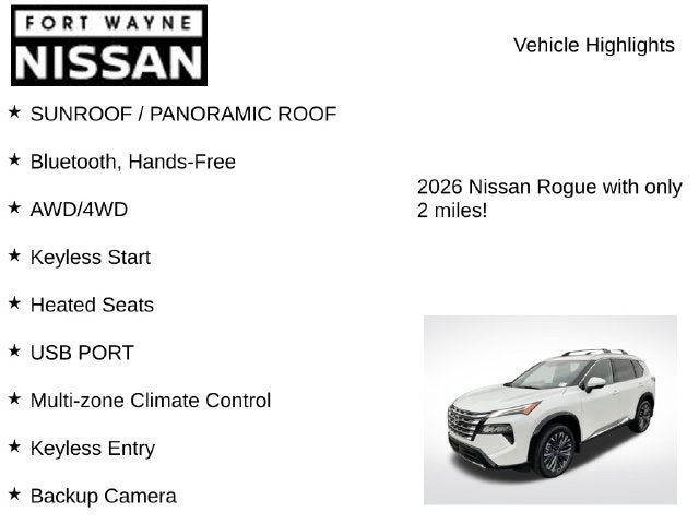 2026 Nissan Rogue Platinum