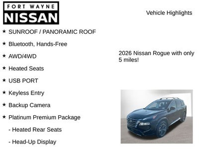 2026 Nissan Rogue Platinum