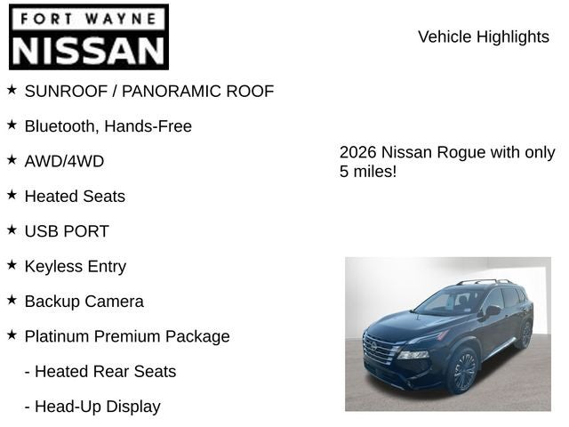 2026 Nissan Rogue Platinum