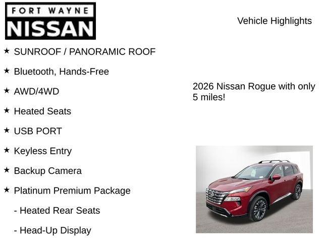 2026 Nissan Rogue Platinum