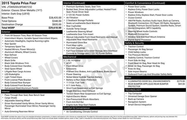 2015 Toyota Prius Four