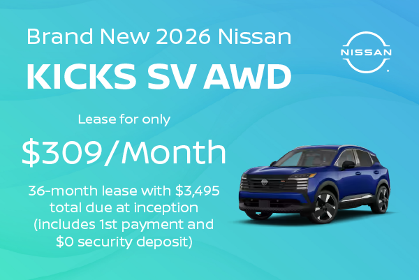 Brand New 2026 Nissan KICKS SV AWD