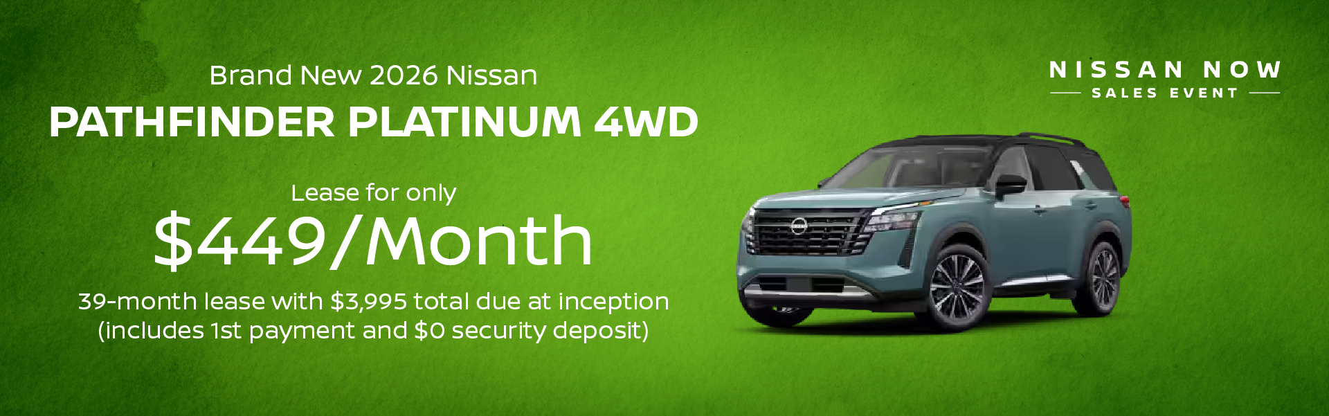 Brand New 2026 Nissan PATHFINDER Platinum AWD